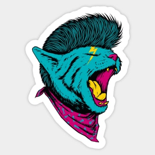 Mohawk Kitty Sticker